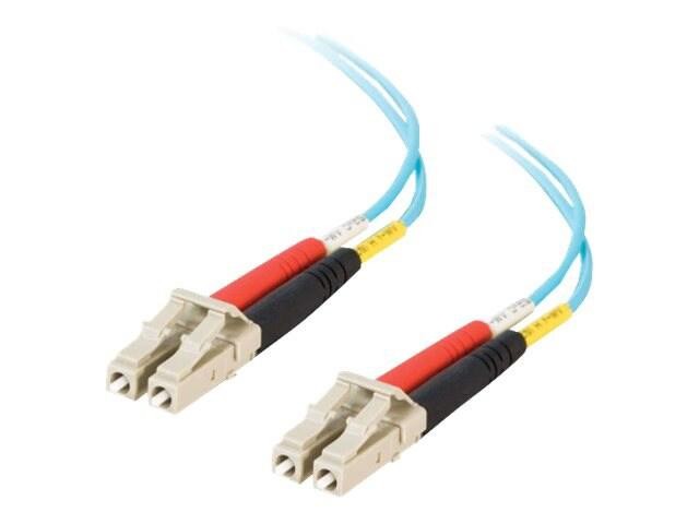 Cables To Go C2G LC-LC 10Gb 50/125 Om3 Duplex Multimode PVC Fiber Optic Cable - Aqua, 8M