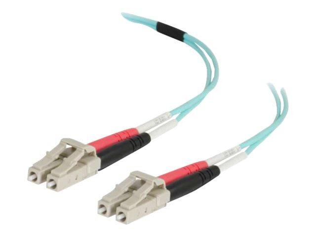 Cables To Go C2G LC-LC 50/125 Om4 Duplex Multimode PVC Fiber Optic Cable - Aqua, 25M