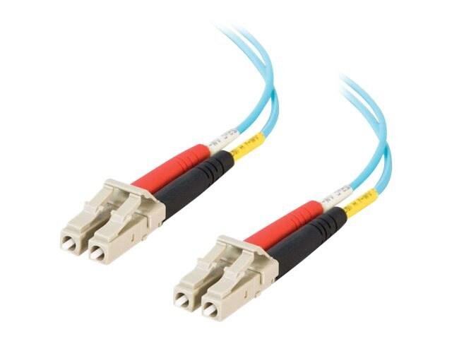 Cables To Go C2G LC-LC 10Gb 50/125 Om3 Duplex Multimode PVC Fiber Optic Cable, Aqua, 20M