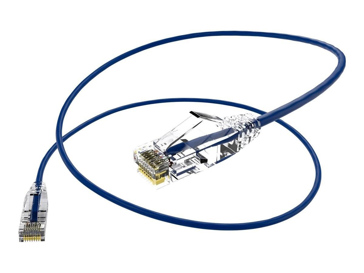 Unc Group Unc ClearFit Slim Cat6 Patch Cable, Blue, 10FT