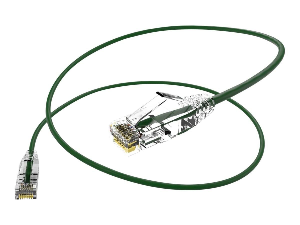 Unc Group Unc ClearFit Slim Cat6 Patch Cable, Green, 1FT