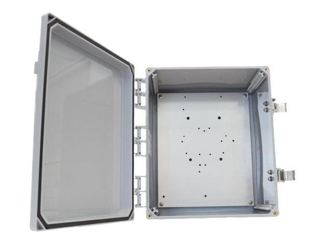 Ventev Innovations Enclosure 12" X 10" X 6" W/ Solid Door, Latching Locks, (4) RPTNC Holes, Cisco Backplate