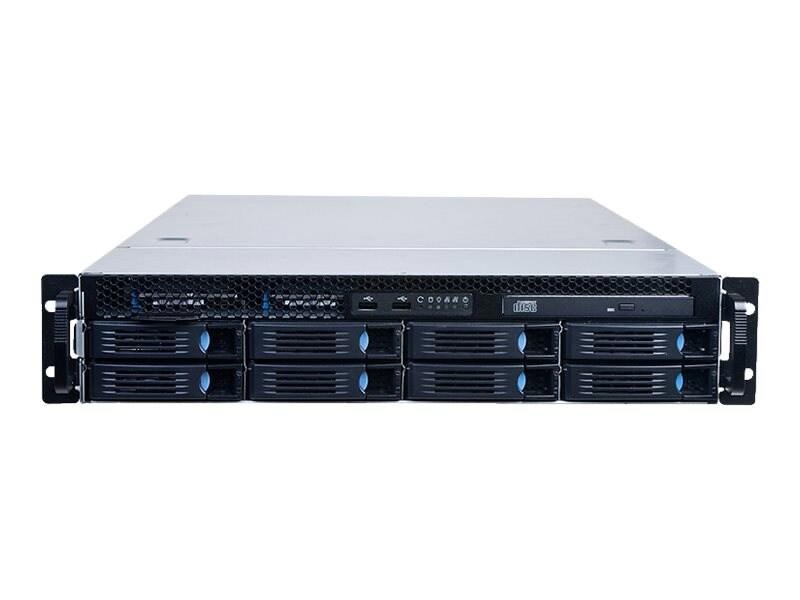 Chenbro Chassis, RM23608M3-R650L 2U RM/8x3.5" Bays/12G MiniSAS Backplane/Rear Window/ACBEL 650W RPS