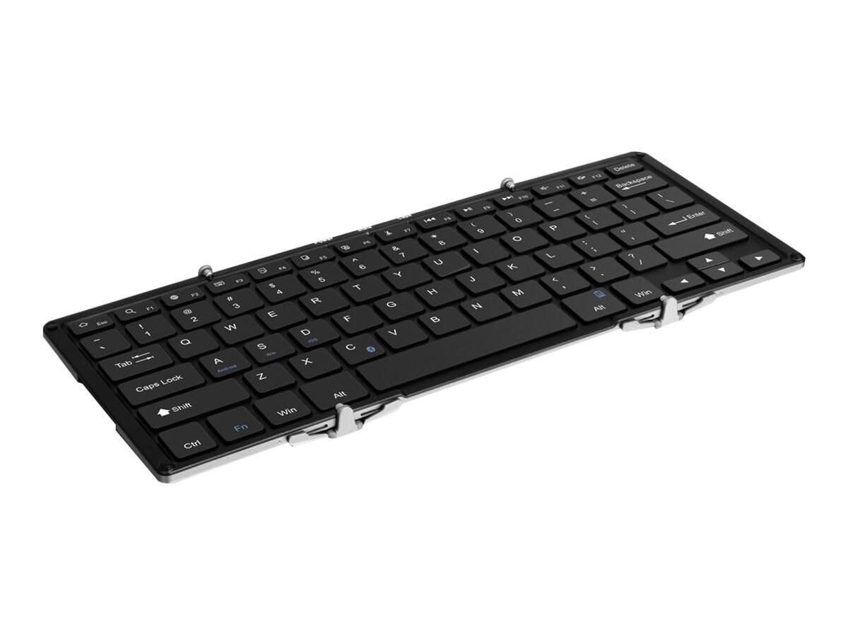 Aluratek Portable Bluetooth Keyboard Slim Tri-Fold W/ Built-In Battery