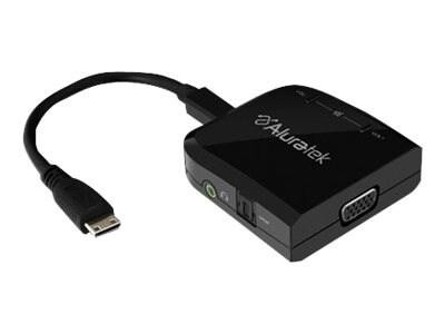 Aluratek Hdmi 1080P To Vga M/F Adapter With Audio, Black