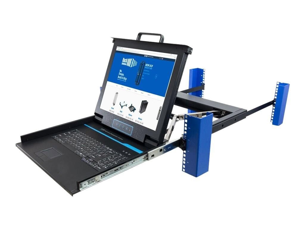 Innovation First Rack Solutions 1U Rackmount Sliding Keyboard Tray For Server Consoles