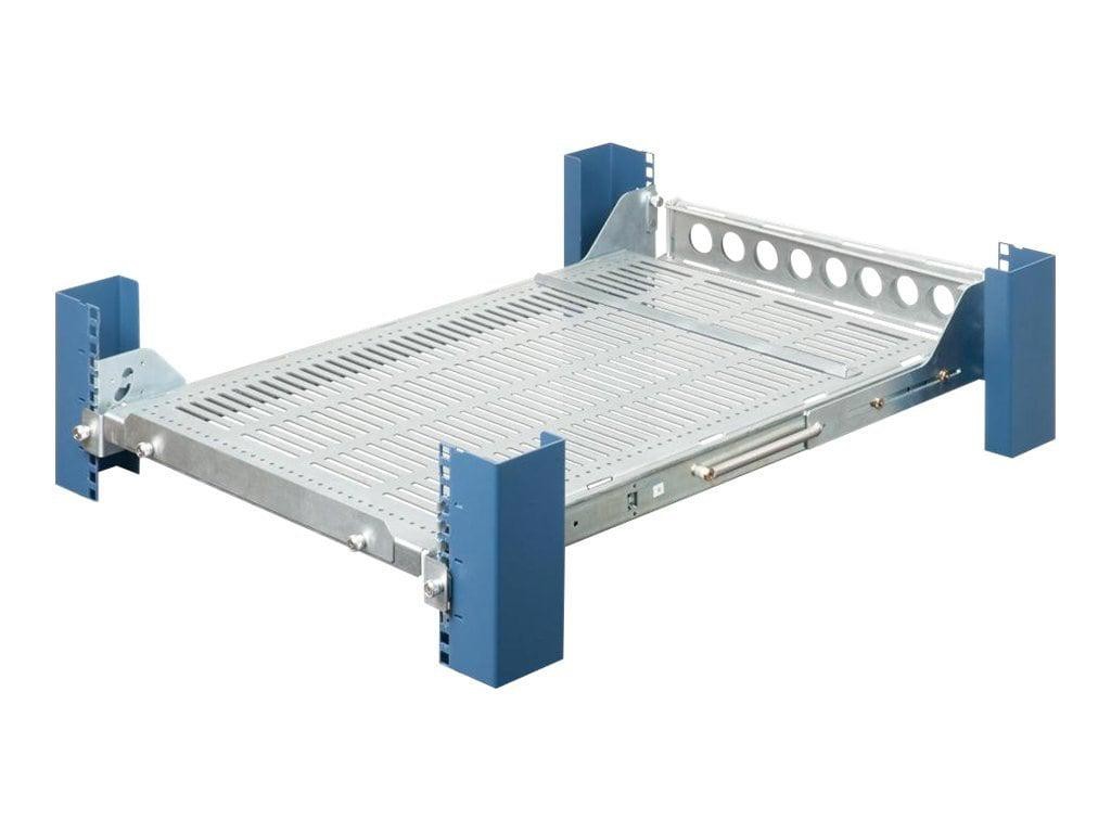 Innovation First Rack Solutions 4-Post 28" Sliding Toolless Shelf Medium Duty 95LB, Galvanized