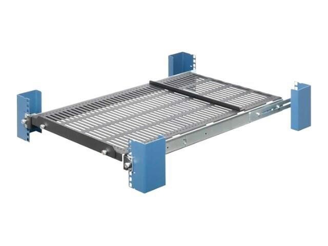 Innovation First Rack Solutions 4-Post 28" Sliding Toolless Shelf Medium Duty 95LB, Black