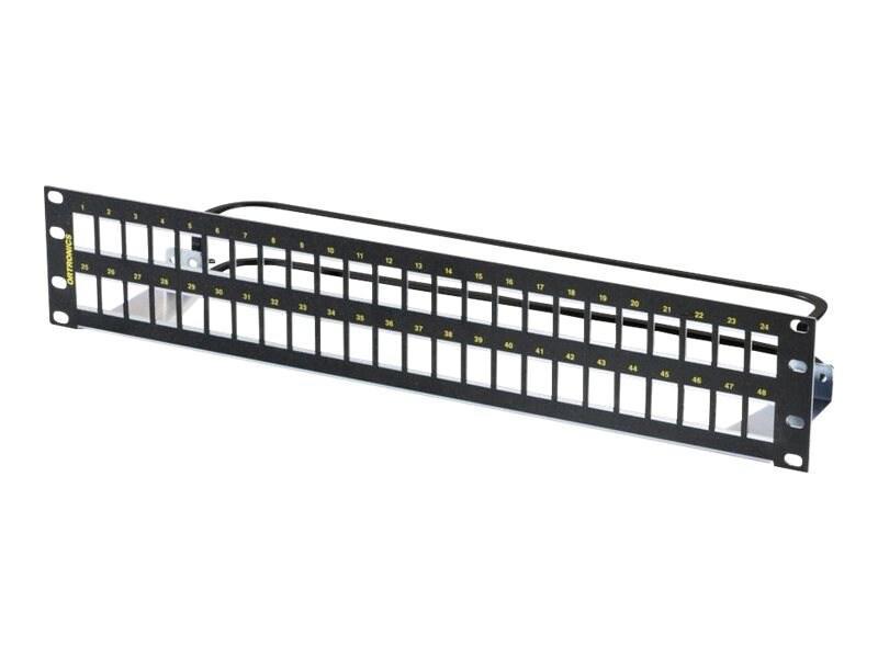 Ortronics 48-Port Unloaded Shielded Flat Patch Panel