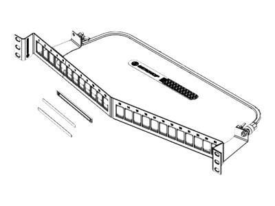 Ortronics 24-Port Cat6a Shielded Angled Patch Panel