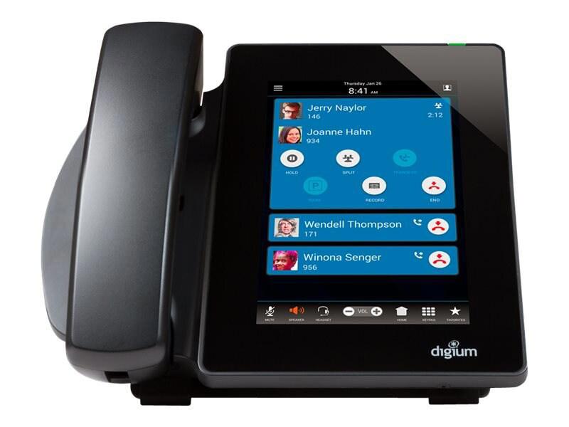 Digium D80 Sip Phone W/HD Voice, GbE, 7" Color Display, Capacitive Touch