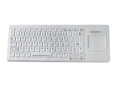 TG3 Electronics TG3 CK82S Medical Grade Wired Keyboard W/ Right Touchpad, Usb, White Silicone
