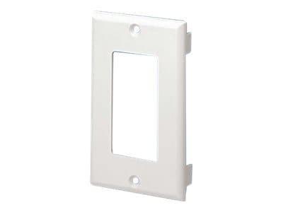Corning Snap-On Single Gang Rectangular Communication Faceplate, Office White