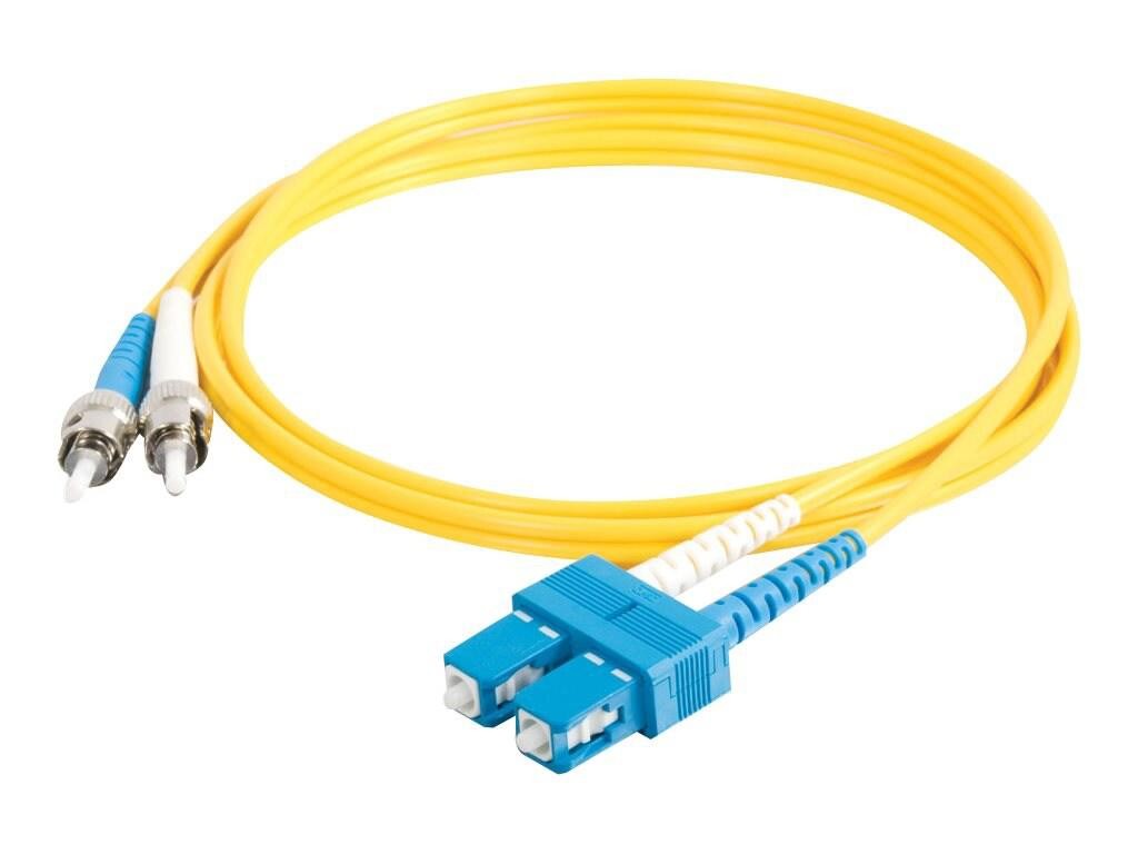 Cables To Go C2G SC-ST 9/125 Os2 Singlemode Duplex Fiber Cable, Yellow, 6M, Taa