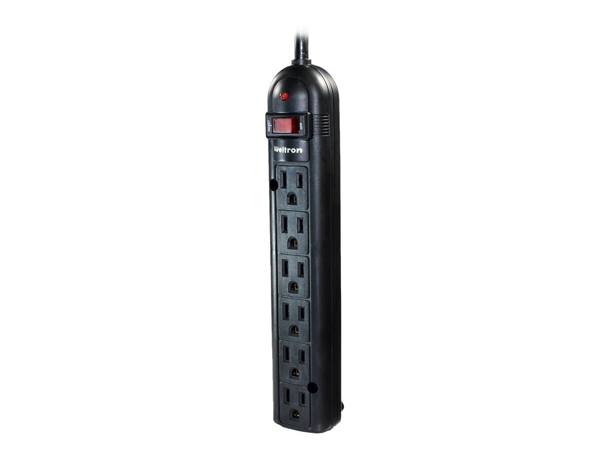 Weltron Winston 750J 6-Outlet Surge Protector W/ Emi/Rfi Filtering
