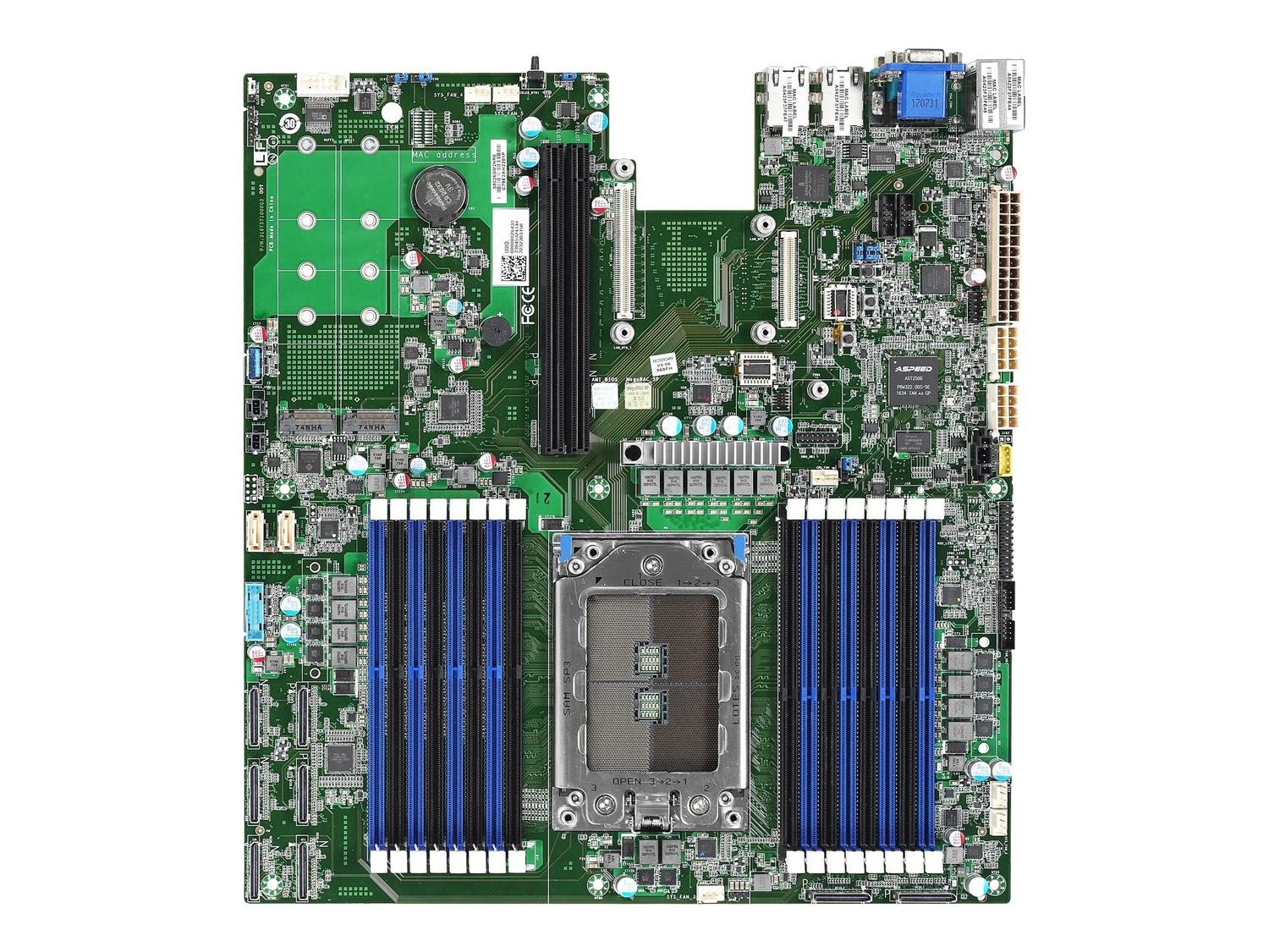 MiTAC Motherboard, Amd Epyc/Pcie X24 & X16/Ocp 2.0