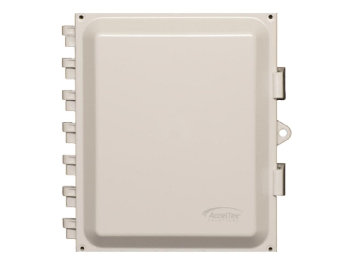 AccelTex Solutions AccelTex 12X10X6 Nema 4 Enclosure With Solid Door, Latch Locks And Universal Back Plate