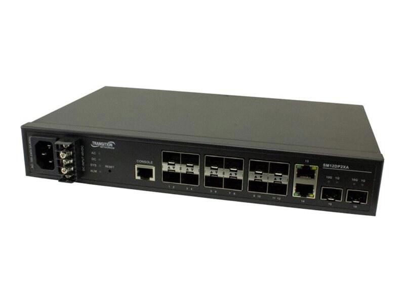 Lantronix Managed Fiber Switch/12xGbE/2x10GbE