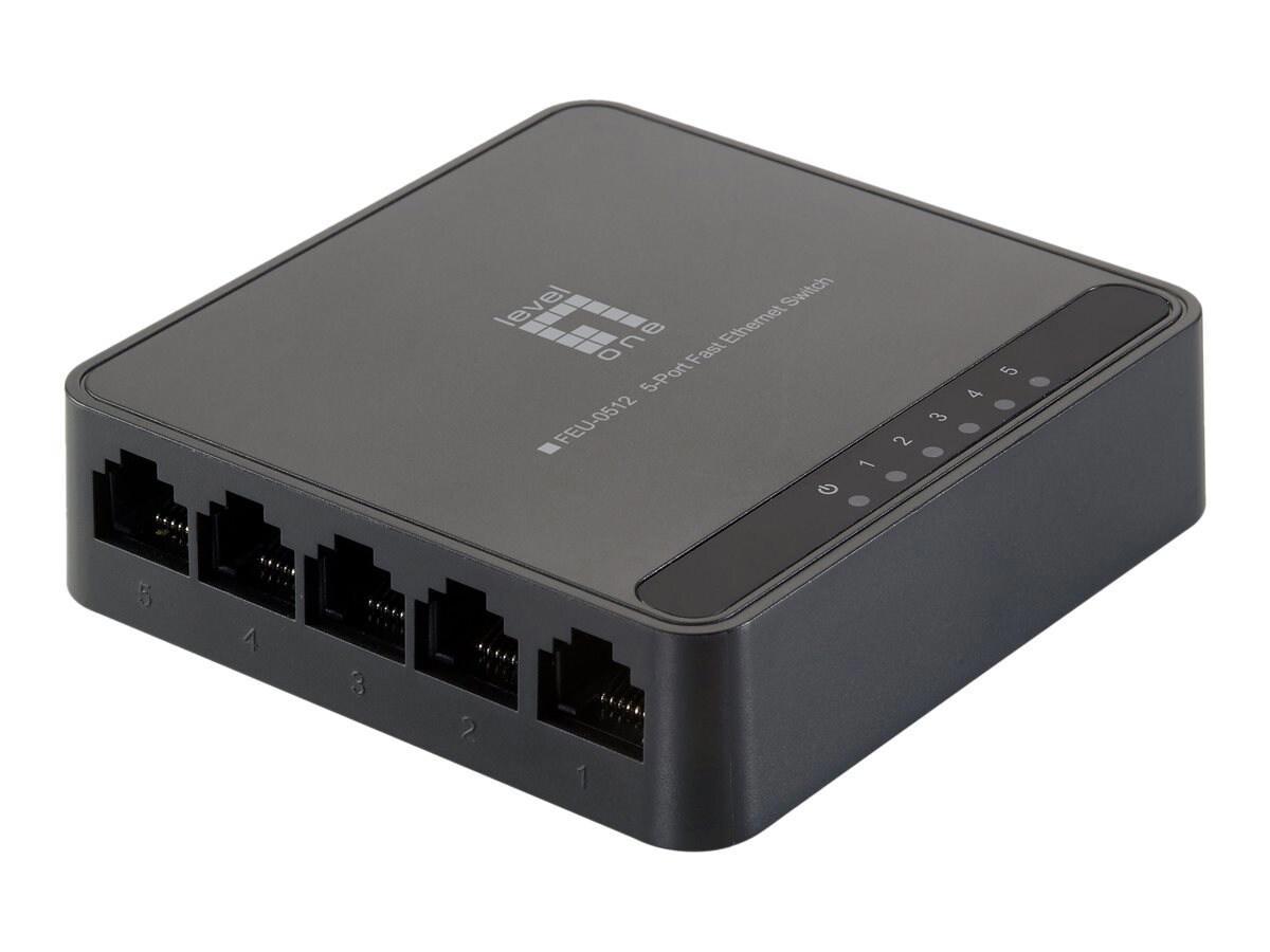 CP Technologies LevelOne Feu-0512 Desktop Mount Switch/5xFaE RJ-45