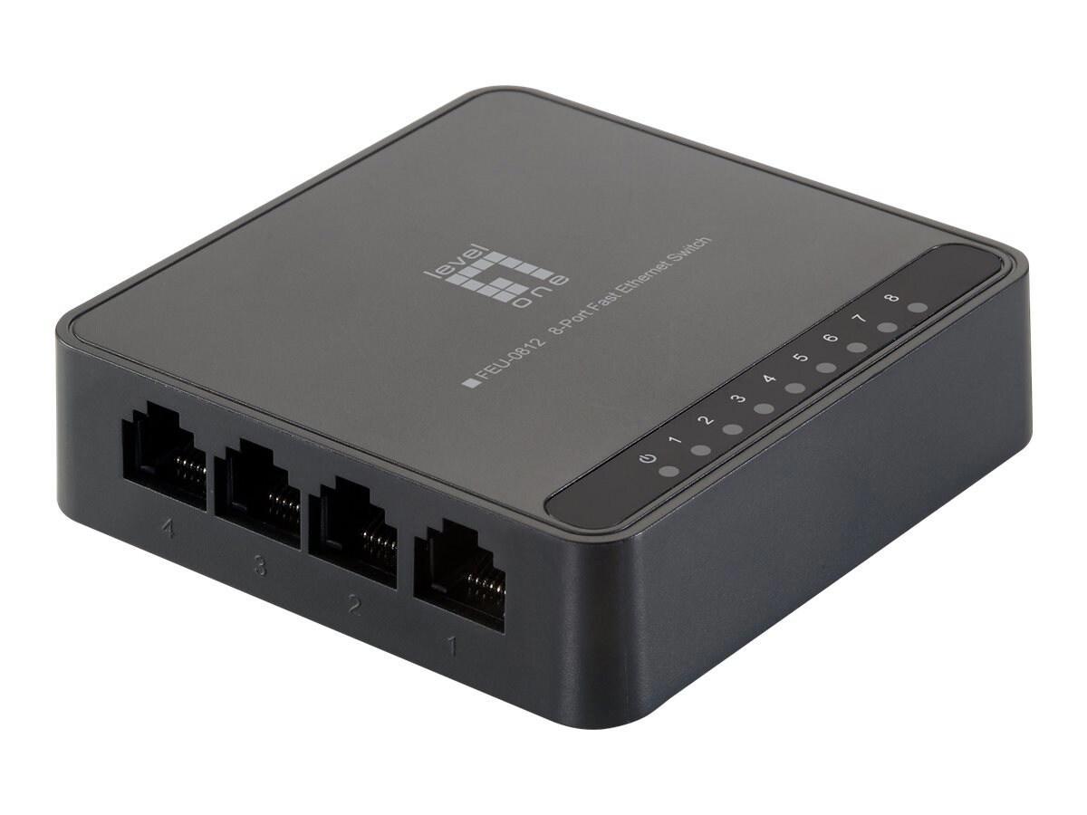 CP Technologies Feu-0812 Desktop Mount Unmanaged Switch/8xFaE RJ-45