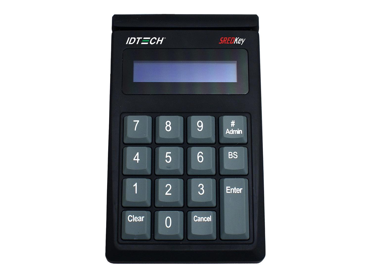 Id Tech Sredkey, Key Pad And MSR, Track 3, Tdes Encryption Enhanced Format USB-Keyboard, Black