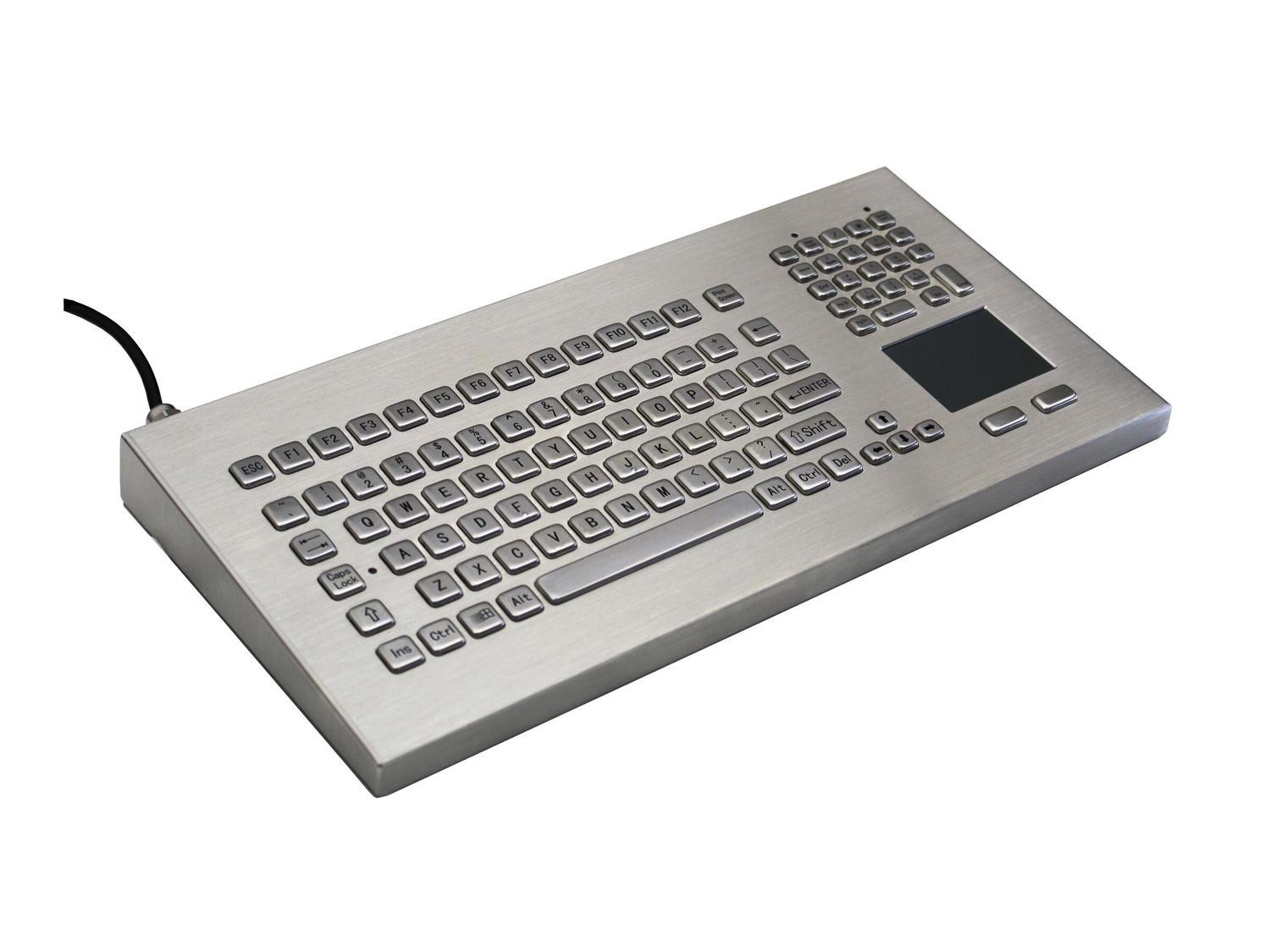 Ikey Stainless Desktop Keyboard W/102 Key & TP With Usb Cable