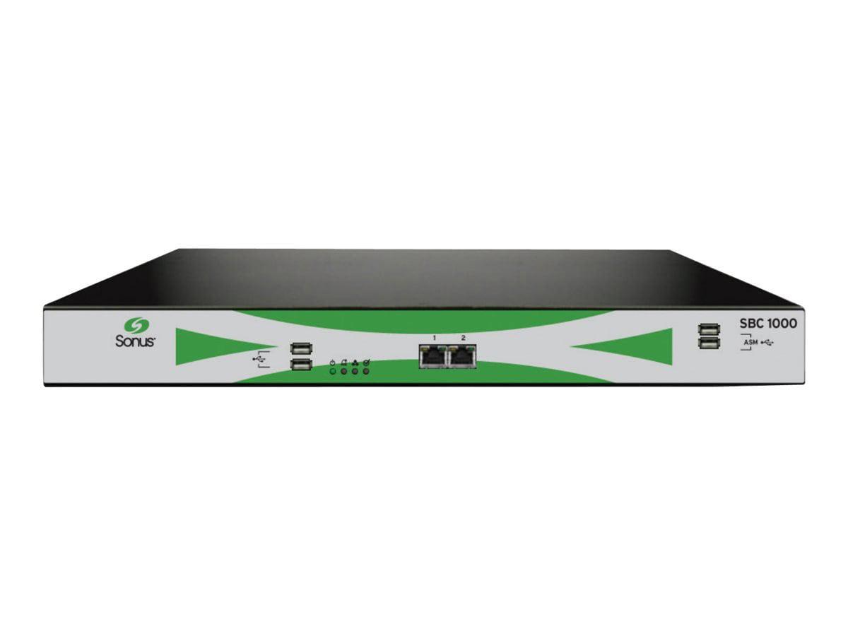 Ribbon Communications Sonus SBC 1000 VoIP Gateway GigE 1U W/ 2 DSP Modules