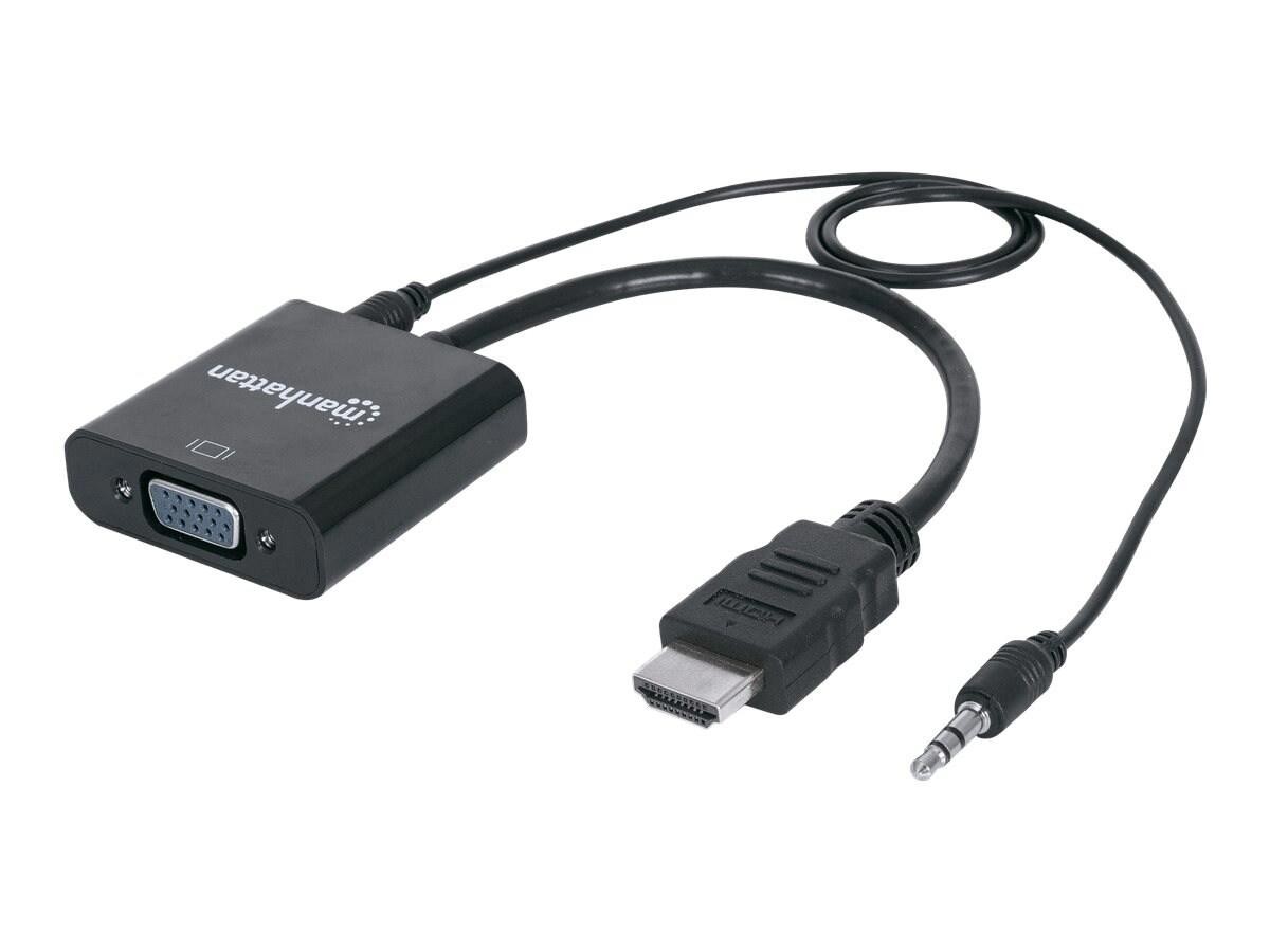 Manhattan Hdmi To Vga M/F Converter, Black