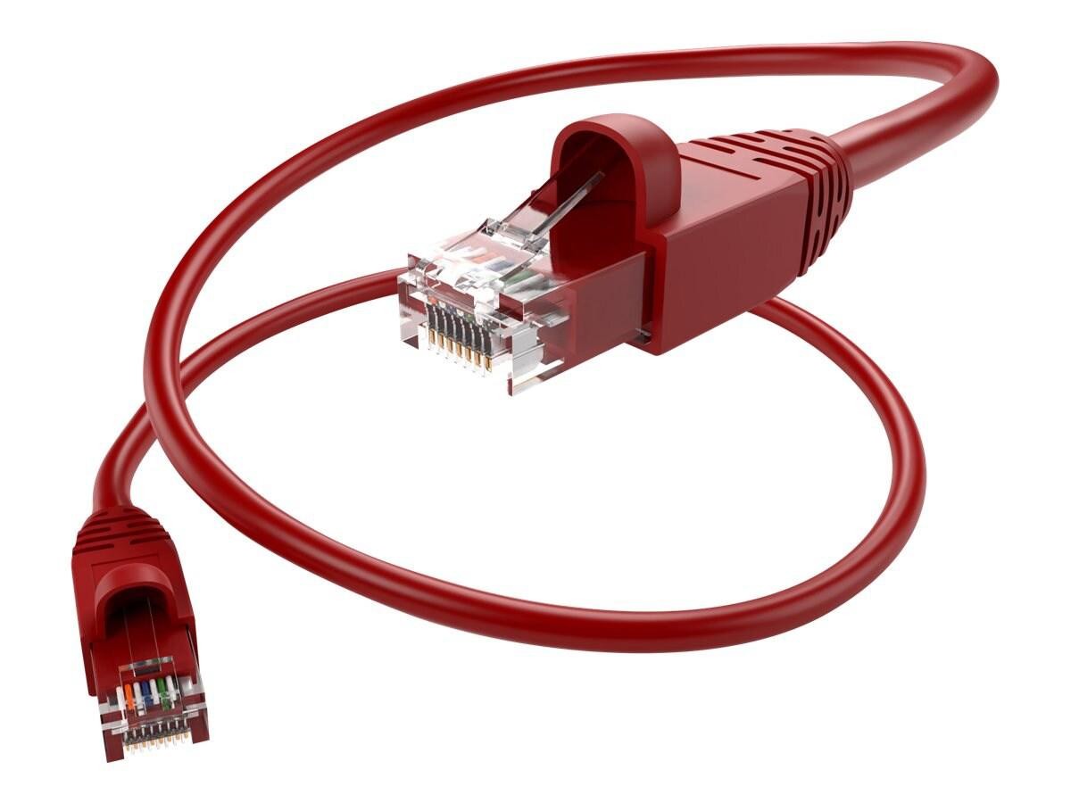 Unc Group Unc Cat6a Utp Snagless Patch Cable, Red, 15FT