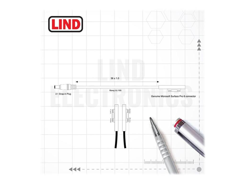 Lind Electronics Lind CBL,2.1,36Inch,18GA,MS Surfc P