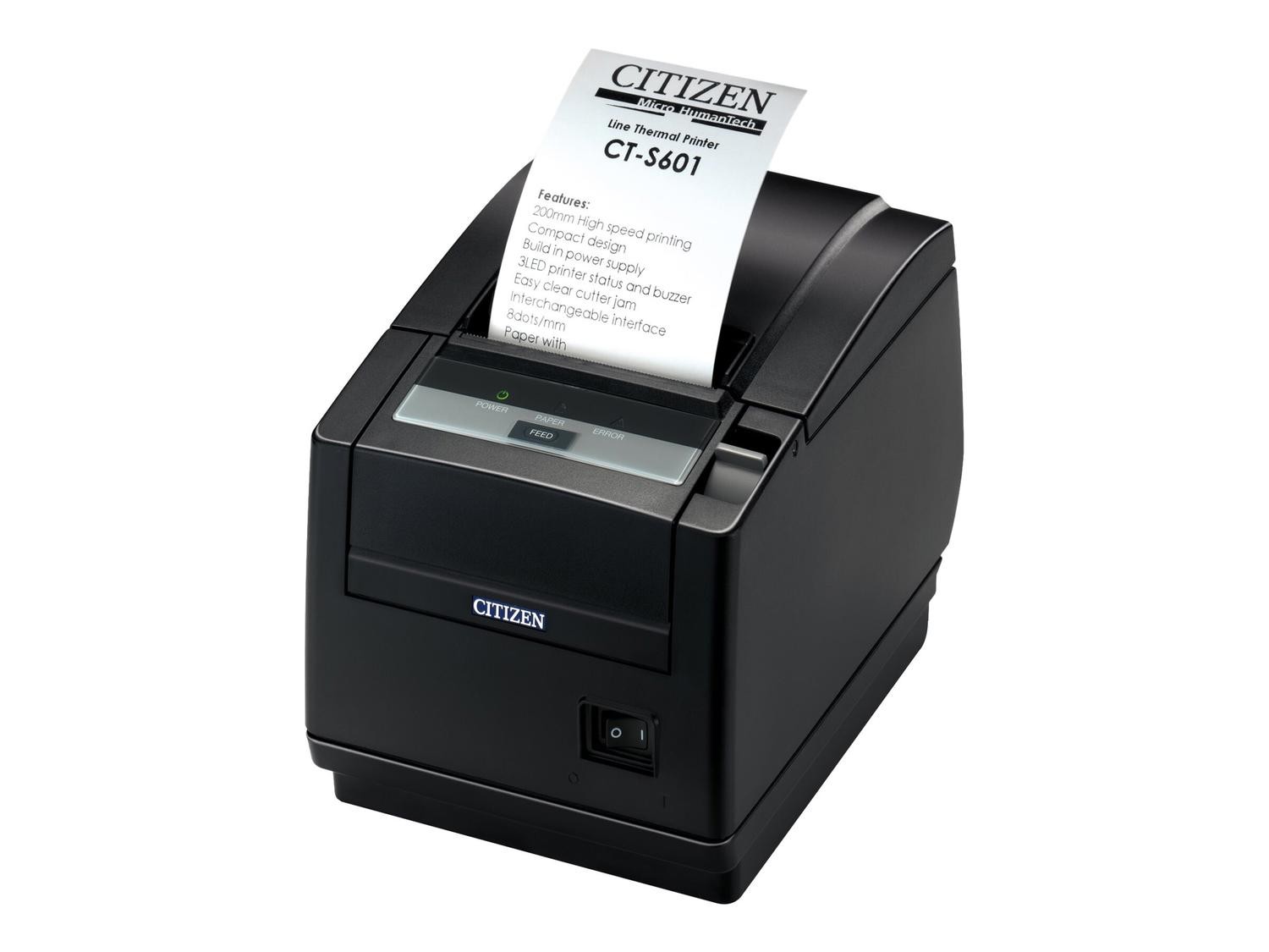Citizen Systems Citizen CBM Ct-S601ii Direct Thermal Type Ii Top Exit Ethernet Receipt Printer - Black