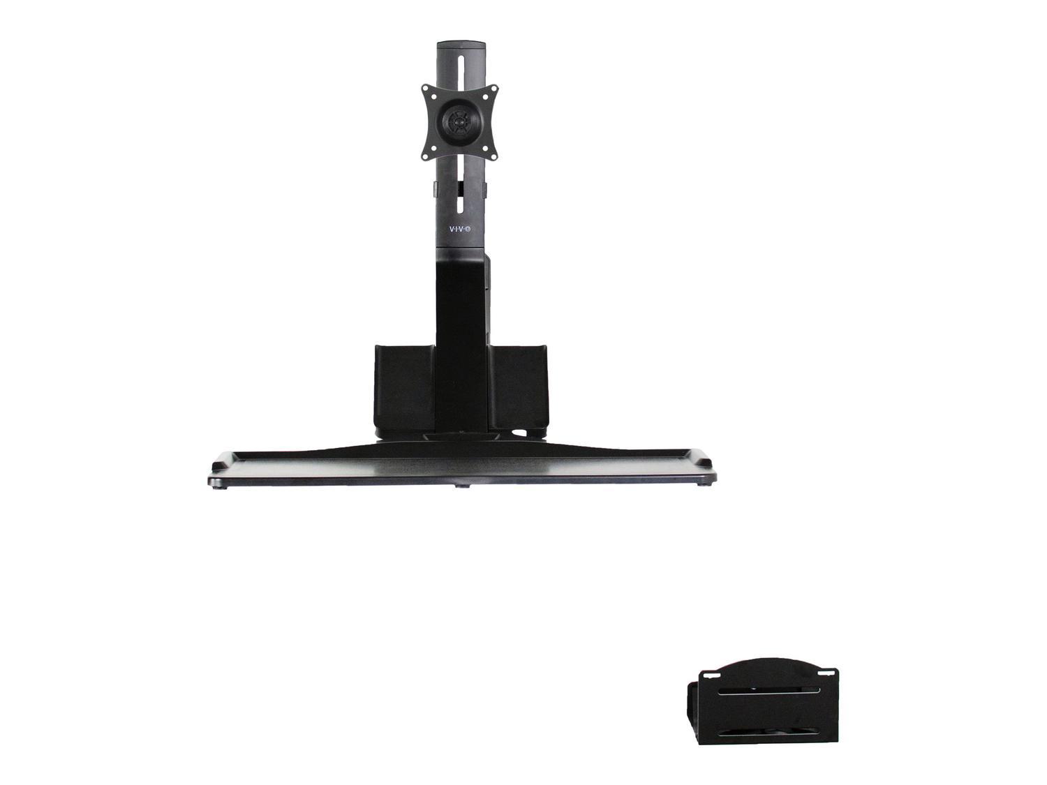 Vivo Single Monitor Sit To Stand Wall Mount Workstation