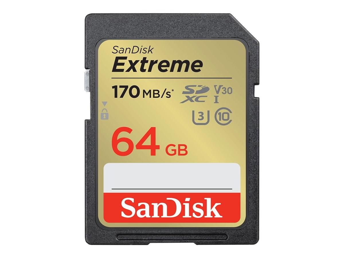 SanDisk 64GB Extreme Uhs-I V30 SDXC Memory Card, Class 10
