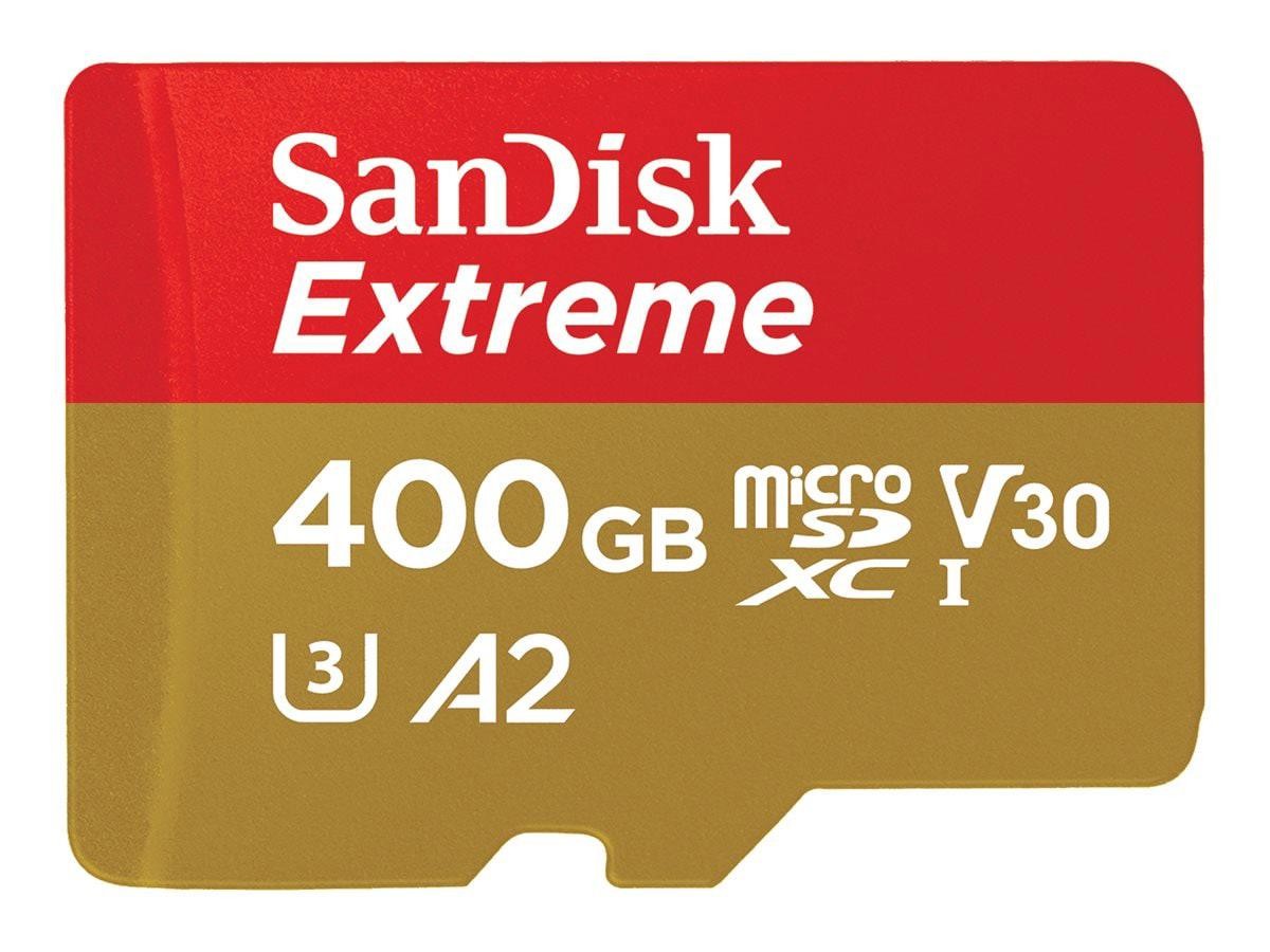 SanDisk 400GB Extreme Uhs-I V30 U3 microSDXC Memory Card With SD Adapter