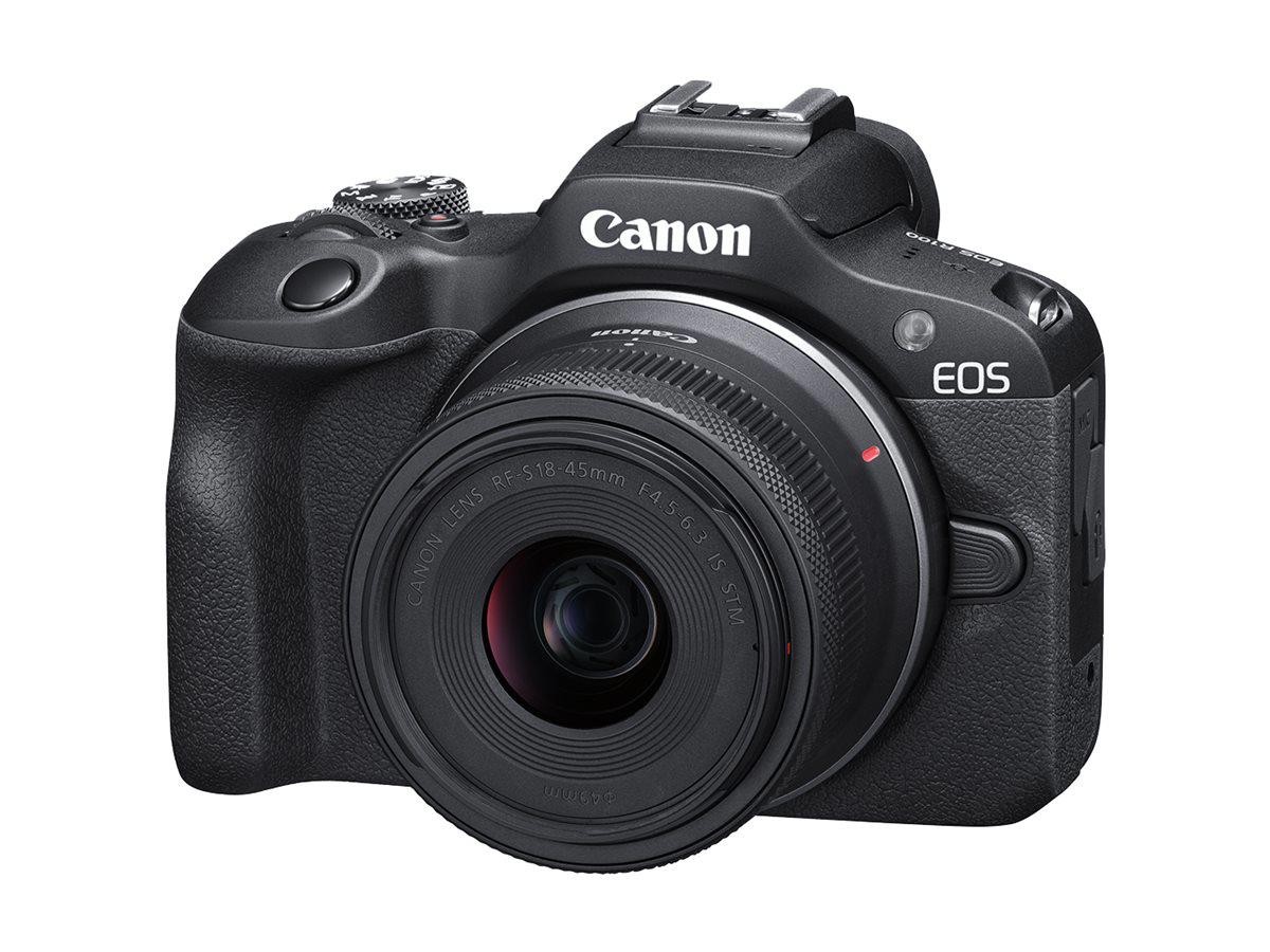 Canon EOS R100 24.1 Megapixel Mirrorless Camera with Lens - 0.71" - 1.77" (Lens 1), 2.17" - 8.27" (Lens 2) - Black