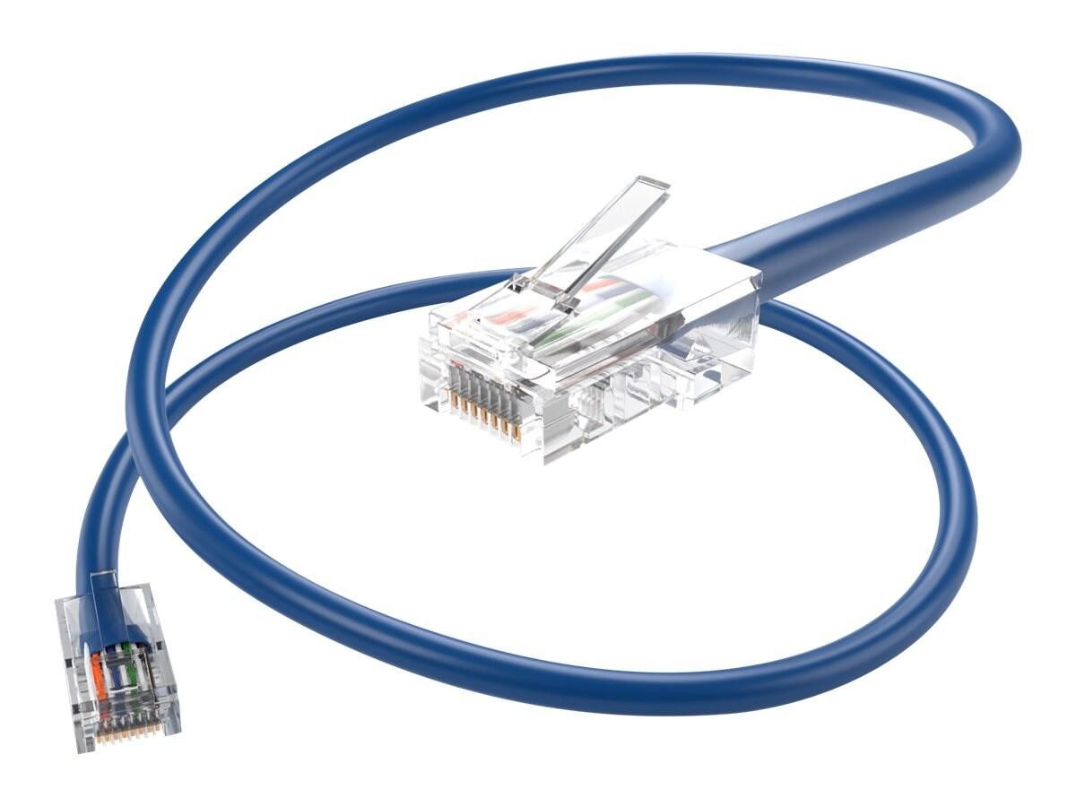 Unc Group Unc Cat6 Bootless Patch Cable, Blue, 2FT