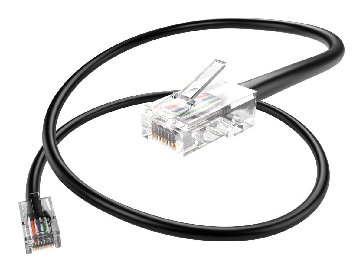 Unc Group Unc Cat6 Bootless Patch Cable, Black, 75FT