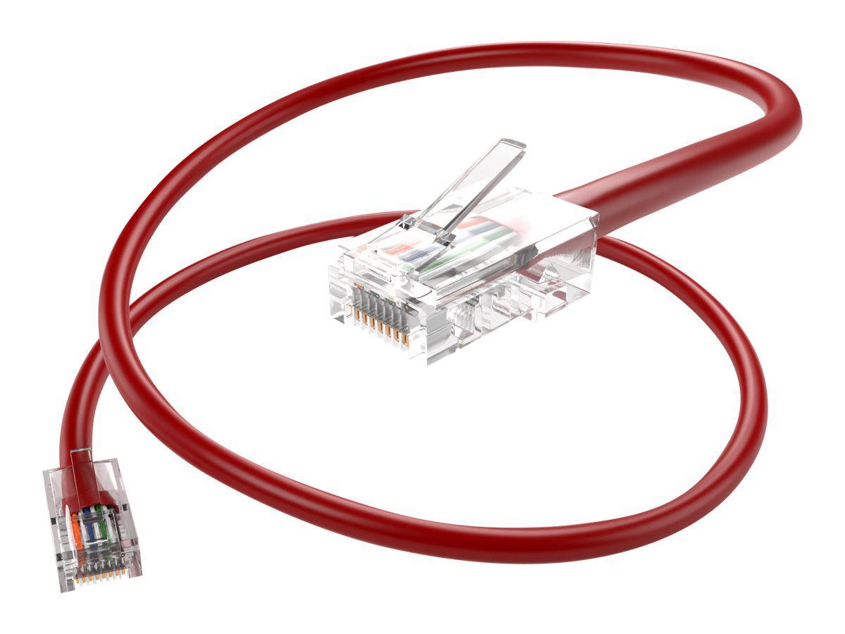 Unc Group Unc Cat6 Bootless Patch Cable, Red, 75FT