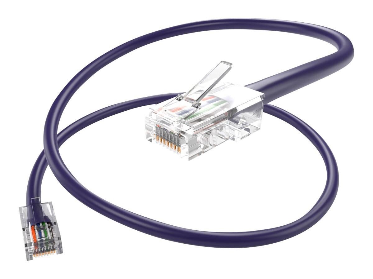 Unc Group Unc Cat6 Bootless Patch Cable, Purple, 75FT