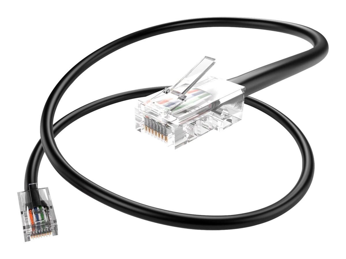 Unc Group Unc Cat6 Bootless Patch Cable, Black, 3FT