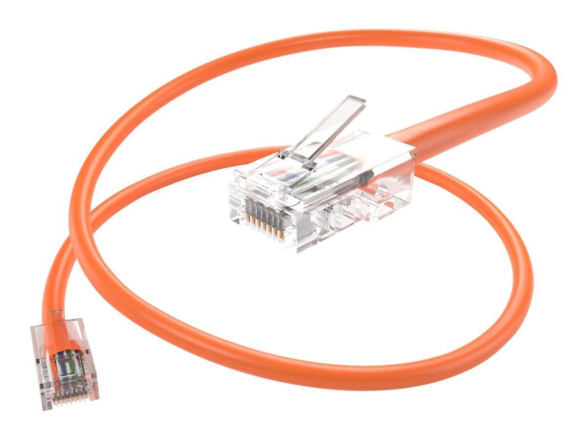 Unc Group Unc Cat6 Bootless Patch Cable, Orange, 1FT