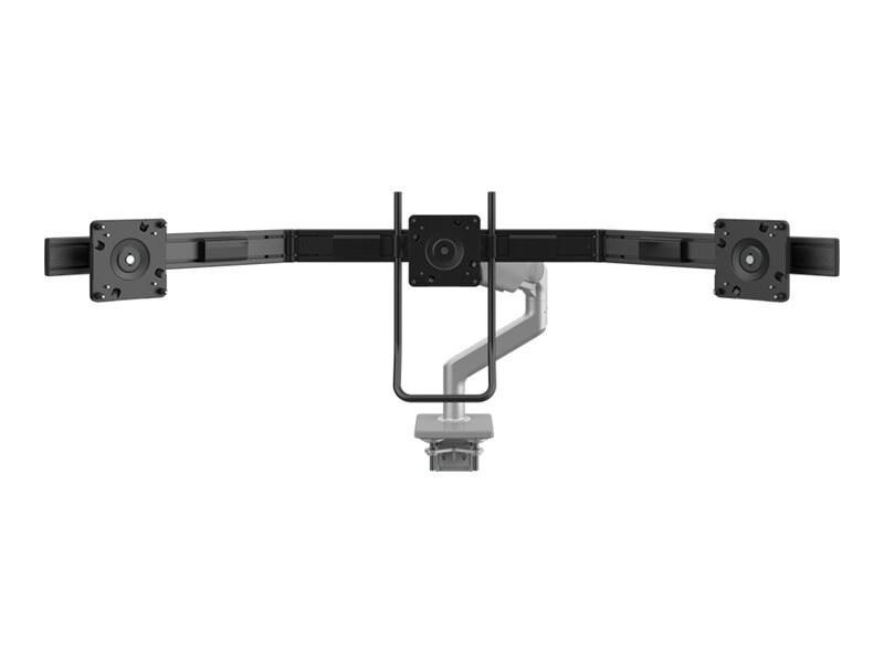Humanscale M10 Monitor Arm, Bolt-Through Mount, Silver W/ Gray Trim, Angled/Dynamic Link