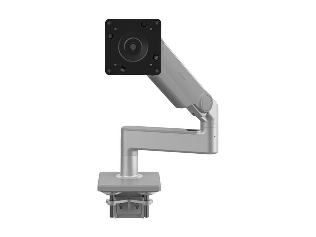 Humanscale M8.1 Arm, Clamp & Bolt-Thru Mount Combo, Silver W/ GrayTrim, 8" Straight/Dynamic Link