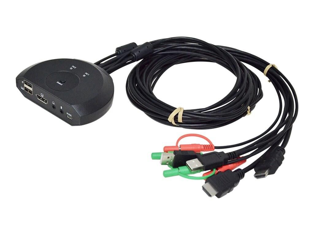 Bytecc 2-Port Usb DP Cable KVM Switch