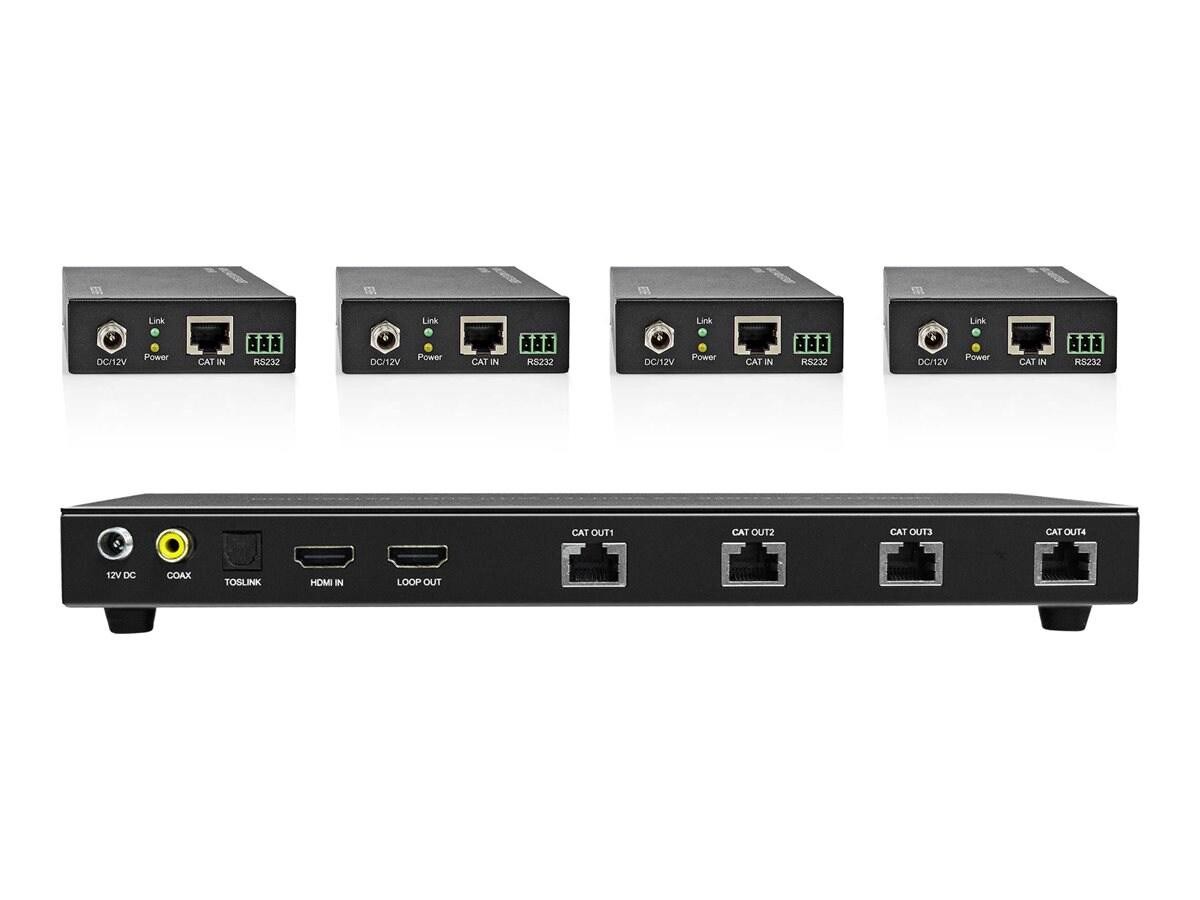 Bytecc 1X4 Hdmi 2.0 Extender Splitter With Audio Extraction