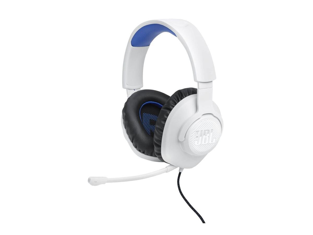 JBL Quantum 100P Console Headset - White/Blue
