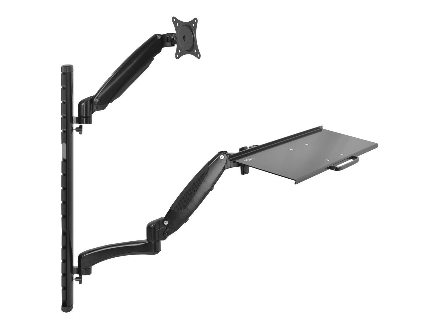 Vivo Single Monitor Sit To Stand Wall Mount Workstation