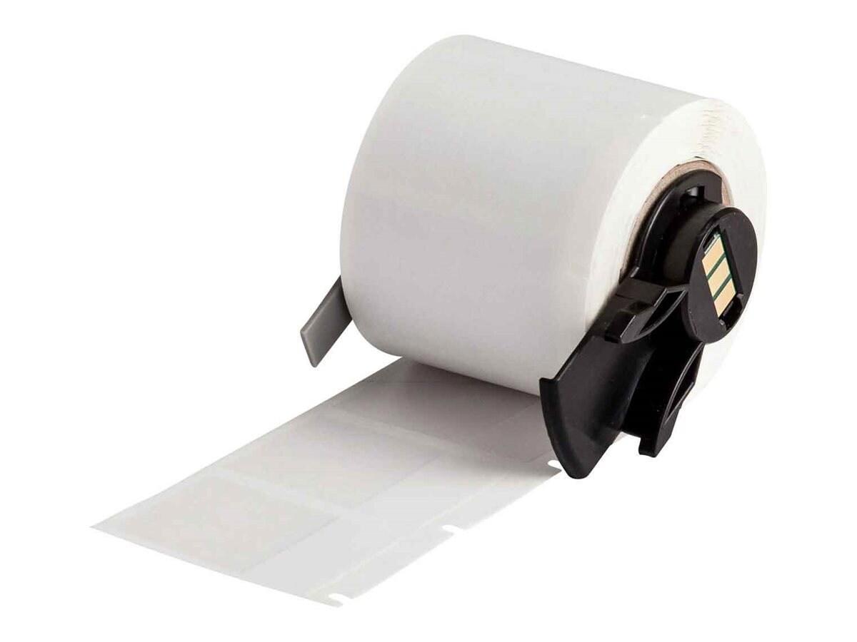Brady 1.5" X 1" White/Clear Self-Laminating Vinyl Wrap Around Wire & Cable Labels For M6 M7 Printers