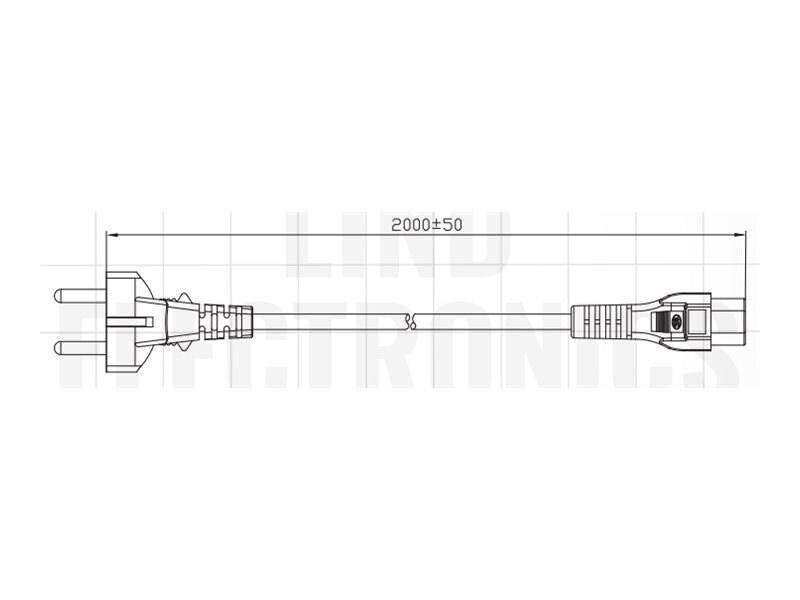 Lind Electronics Lind European Schuko Cee 7/7 To Iec 60320/C5 Ac Input Cable