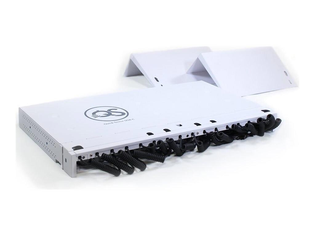 Jar Systems (2) 16-Port Quick-Sense Usb-C Charging Hubs W/ 32 Usb-C Male To Usb-C Male Coiled Connector Cables